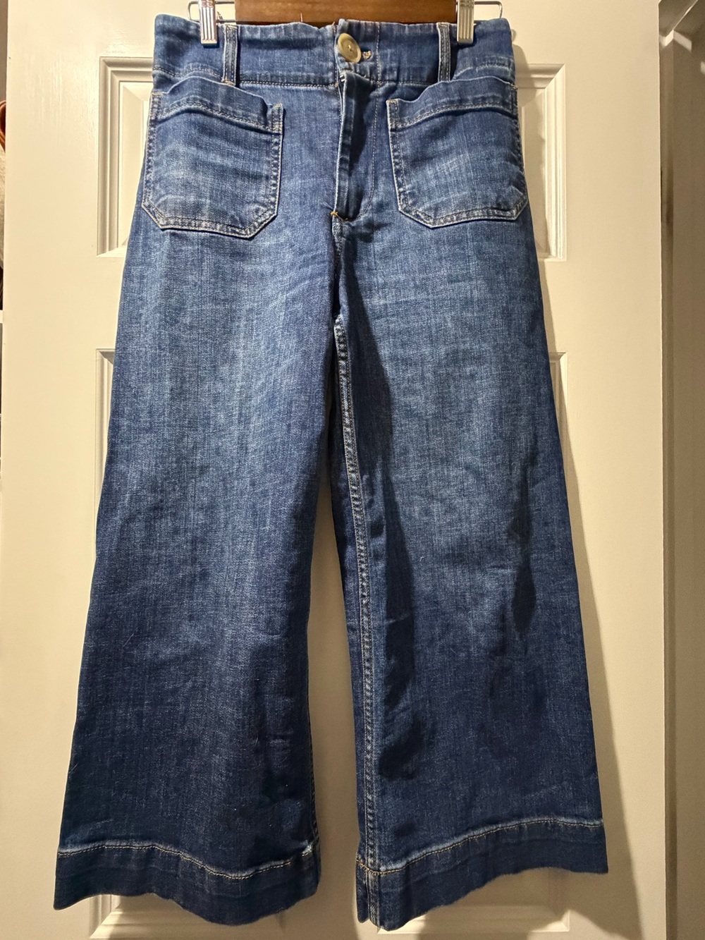 Maeve Colette High-Rise Wide-Leg Cropped Jeans (petite)